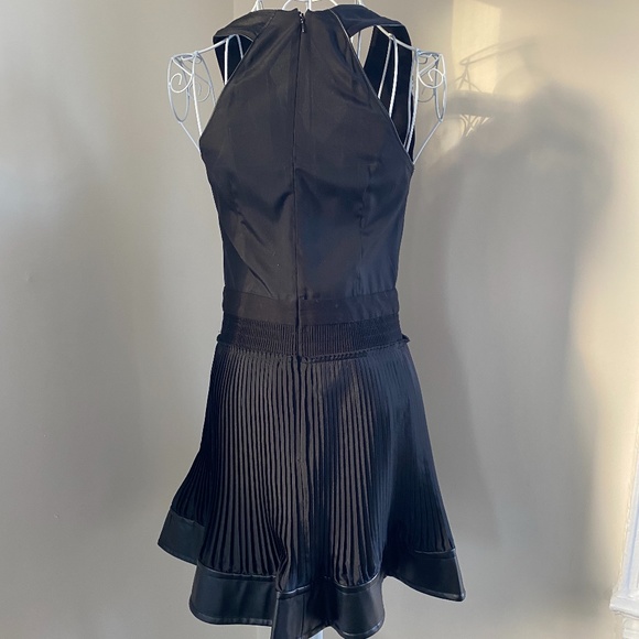 Chic Drop waist LBD with vegan leather trim - Picture 8 of 13